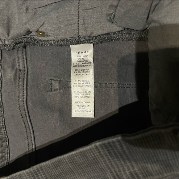 FRAME Le Crop Mini Boot checked mid-rise kick-flare jeans size 33 glen plaid - Picture 13 of 16